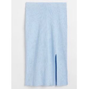 H&M Blue Ribbed Midi Pencil Skirt